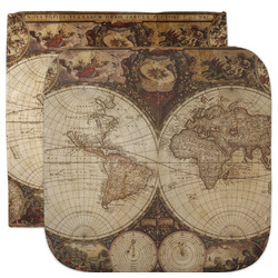 Vintage World Map Facecloth / Wash Cloth