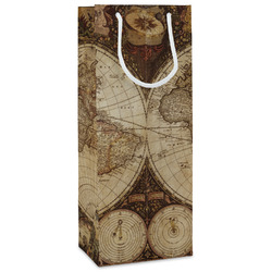Vintage World Map Wine Gift Bags