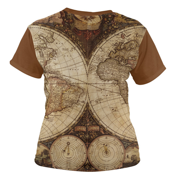 Vintage World Map Women's T-shirt Back