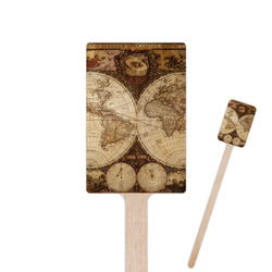Vintage World Map Rectangle Wooden Stir Sticks