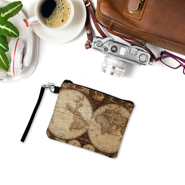 Vintage World Map Wristlet ID Cases - LIFESTYLE