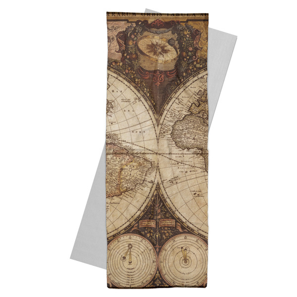 Custom Vintage World Map Yoga Mat Towel