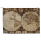 Vintage World Map Zipper Pouch - Large - 12.5"x8.5"