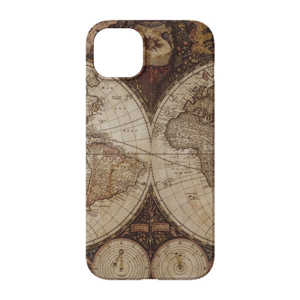 Vintage World Map iPhone 14 Case - Back