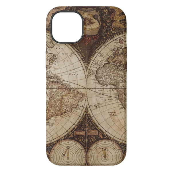 Vintage World Map iPhone 14 Pro Max Tough Case - Back