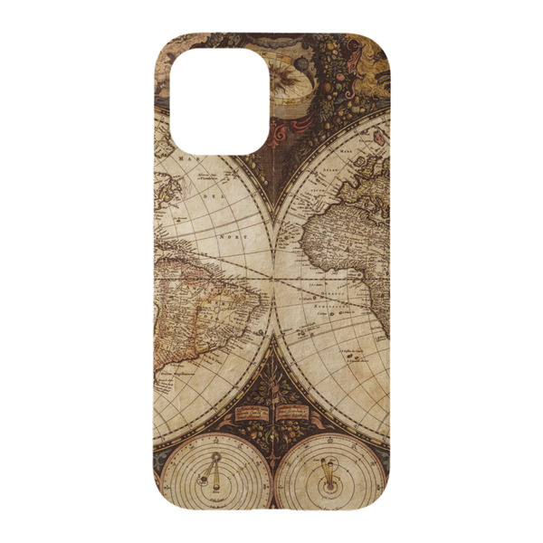 Vintage World Map iPhone 15 Case - Back