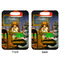 Dogs Playing Poker by C.M.Coolidge Aluminum Luggage Tag (Front + Back)