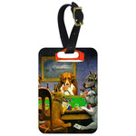 Dogs Playing Poker by C.M.Coolidge Metal Luggage Tag