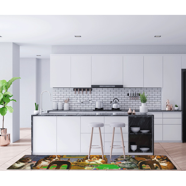 Dogs Playing Poker by C.M.Coolidge Area Rug Sizes