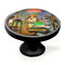 Dogs Playing Poker by C.M.Coolidge Black Custom Cabinet Knob (Side)
