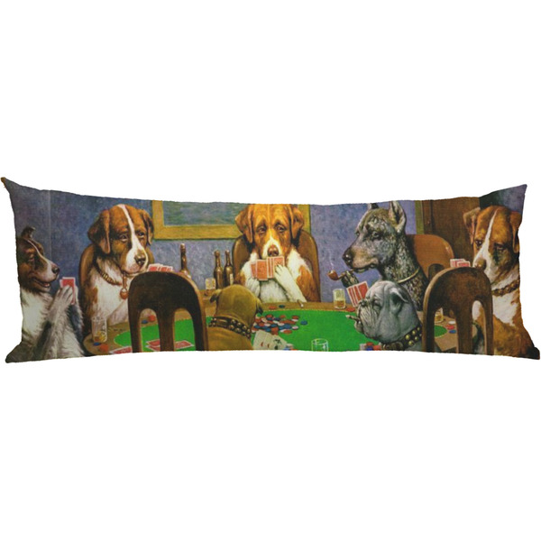 Custom Dogs Playing Poker 1903 C.M.Coolidge Body Pillow Case