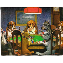 Dogs Playing Poker by C.M.Coolidge Woven Fabric Placemat - Twill