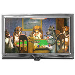 Dogs Playing Poker by C.M.Coolidge Business Card Case