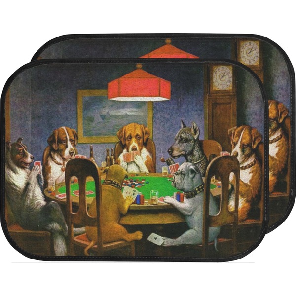 Custom Dogs Playing Poker 1903 C.M.Coolidge Car Floor Mats (Back Seat)