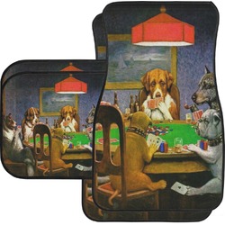 Dogs Playing Poker by C.M.Coolidge Car Floor Mats