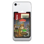 Dogs Playing Poker by C.M.Coolidge 2-in-1 Cell Phone Credit Card Holder & Screen Cleaner