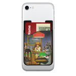 Dogs Playing Poker by C.M.Coolidge 2-in-1 Cell Phone Credit Card Holder & Screen Cleaner