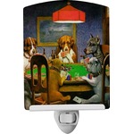 Dogs Playing Poker 1903 C.M.Coolidge Ceramic Night Light