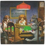 Dogs Playing Poker 1903 C.M.Coolidge Ceramic Tile Hot Pad