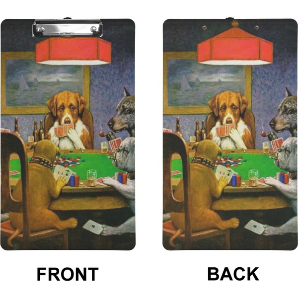 Dogs Playing Poker by C.M.Coolidge Clipboard (Legal) (Front + Back)