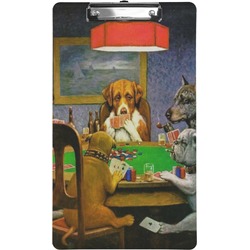 Dogs Playing Poker 1903 C.M.Coolidge Clipboard (Legal Size)