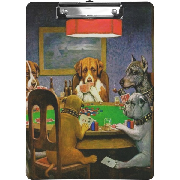 Custom Dogs Playing Poker 1903 C.M.Coolidge Clipboard