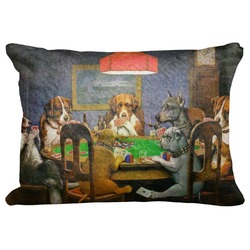 Dogs Playing Poker 1903 C.M.Coolidge Decorative Baby Pillowcase - 16"x12"