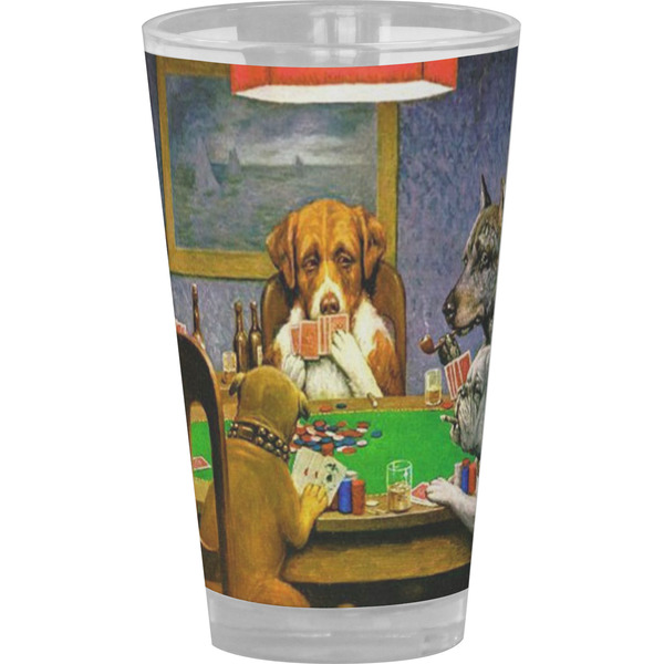 Custom Dogs Playing Poker by C.M.Coolidge Pint Glass - Full Color
