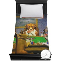 Dogs Playing Poker 1903 C.M.Coolidge Duvet Cover - Twin