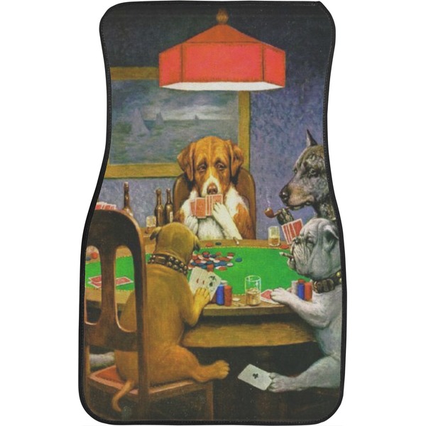 Dogs Playing Poker by C.M.Coolidge Front Seat Car Mat