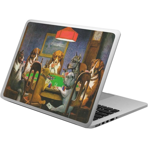 Custom Dogs Playing Poker 1903 C.M.Coolidge Laptop Skin - Custom Sized