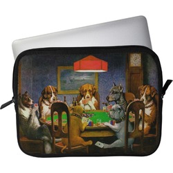 Dogs Playing Poker by C.M.Coolidge Laptop Sleeve / Case - 11"