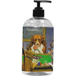 Dogs Playing Poker by C.M.Coolidge Plastic Soap / Lotion Dispenser (16 oz - Large - Black)