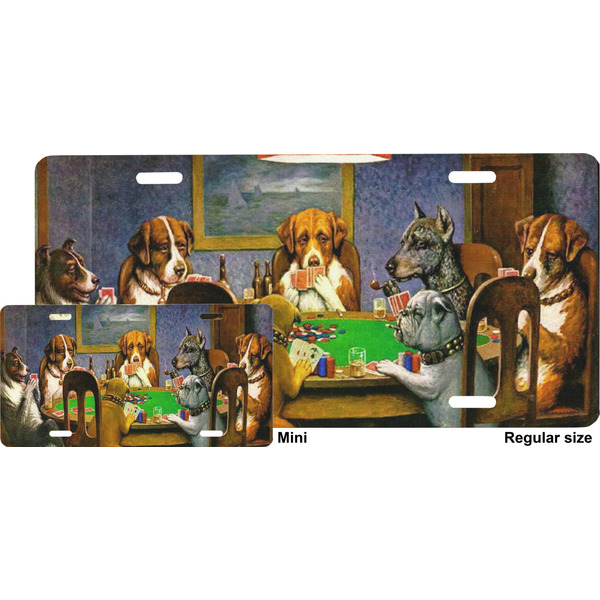 Dogs Playing Poker by C.M.Coolidge License Plate (Sizes)