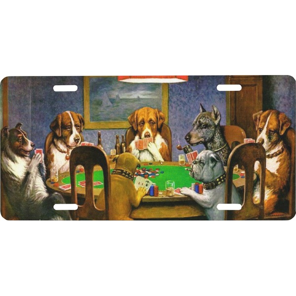 Custom Dogs Playing Poker 1903 C.M.Coolidge Front License Plate