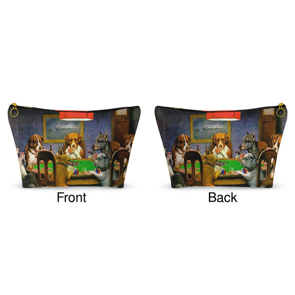 Dogs Playing Poker by C.M.Coolidge Makeup Bag (Front and Back)