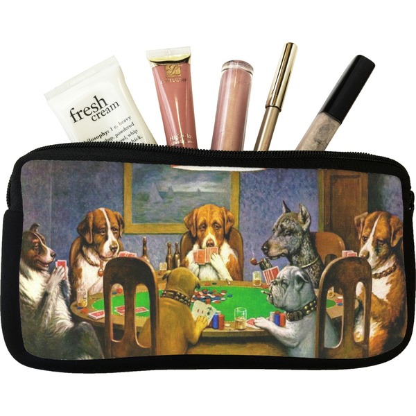 Custom Dogs Playing Poker 1903 C.M.Coolidge Makeup / Cosmetic Bag
