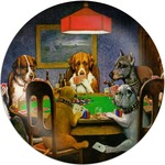 Dogs Playing Poker 1903 C.M.Coolidge Melamine Plate