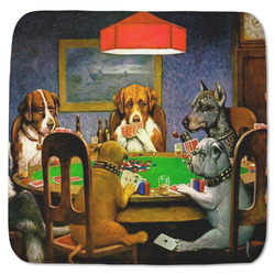 Dogs Playing Poker 1903 C.M.Coolidge Memory Foam Bath Mat - 48"x48"