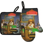 Dogs Playing Poker by C.M.Coolidge Oven Mitt & Pot Holder Set