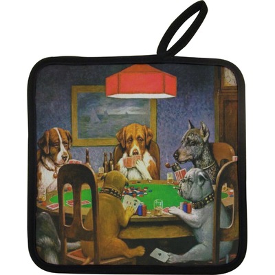 Custom Dogs Playing Poker by C.M.Coolidge Pot Holder