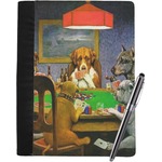Dogs Playing Poker by C.M.Coolidge Notebook Padfolio - Large