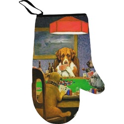 Dogs Playing Poker by C.M.Coolidge Oven Mitt