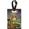 Dogs Playing Poker by C.M.Coolidge Plastic Luggage Tag - Rectangular