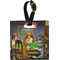 Dogs Playing Poker by C.M.Coolidge Plastic Luggage Tag - Square