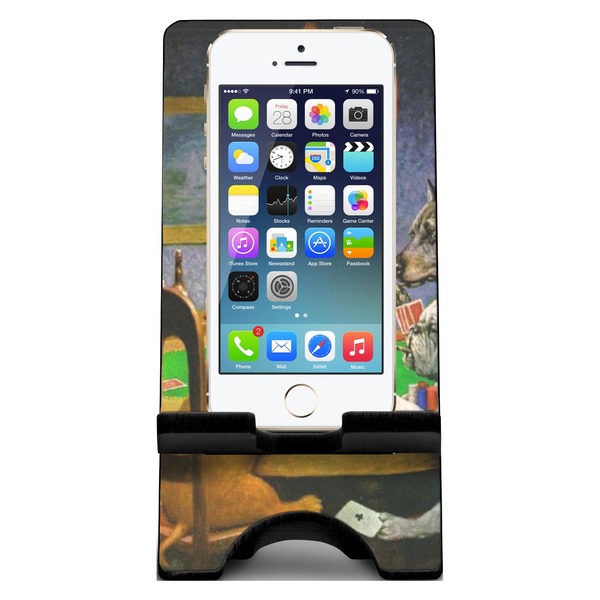 Dogs Playing Poker by C.M.Coolidge Phone Stand w/ Phone