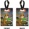 Dogs Playing Poker by C.M.Coolidge Rectangle Luggage Tag (Front + Back)