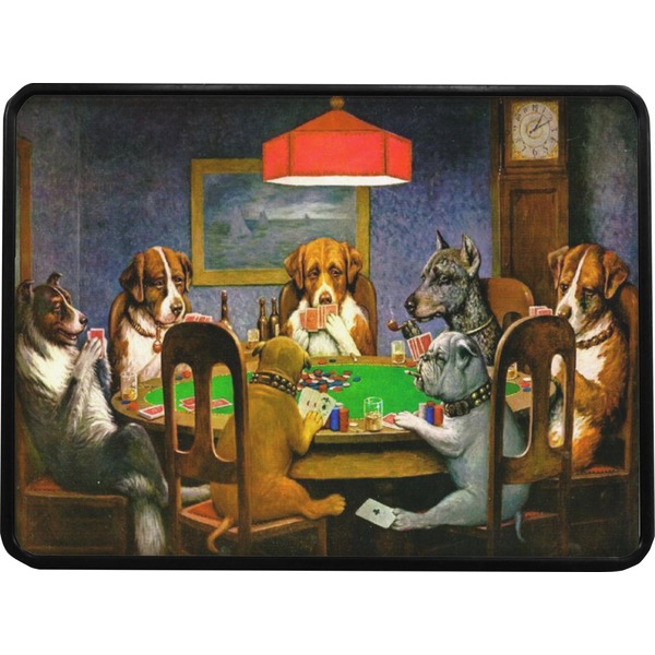 Dogs Playing Poker by C.M.Coolidge Rectangular Car Hitch Cover w/ FRP Insert
