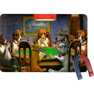 Dogs Playing Poker 1903 C.M.Coolidge Rectangular Fridge Magnet