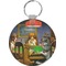 Dogs Playing Poker by C.M.Coolidge Round Keychain (Personalized)